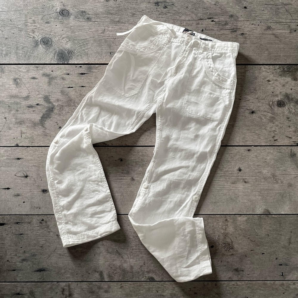💥2 for 1💥Pure White Linen Pants